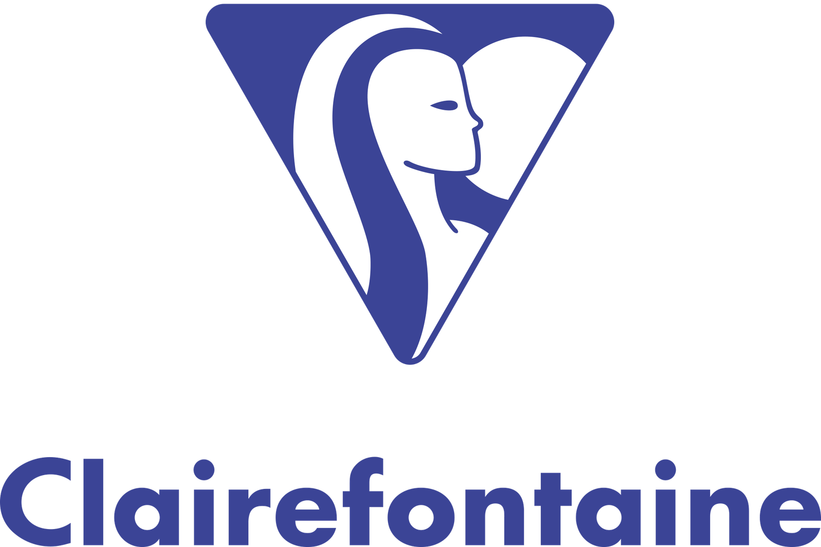 logo clairefontaine vertical bleu